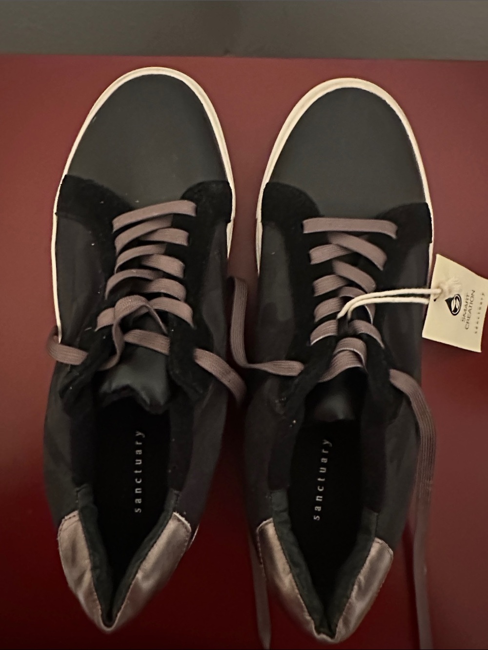 Sanctuary Black and Gray Men's High-Top Sneakers